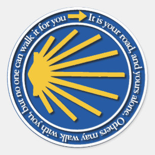 Camino de Santiago Runder Aufkleber