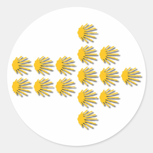 Camino de Santiago Runder Aufkleber (Vorderseite)