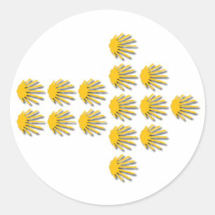 Camino de Santiago Runder Aufkleber