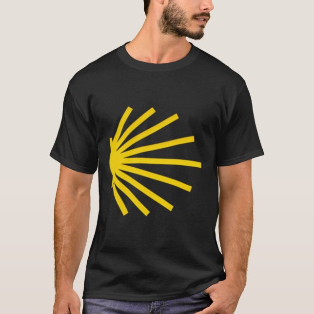 Camino De Santiago Scallop Muschel Trail Symbol Po T-Shirt (Vorderseite)