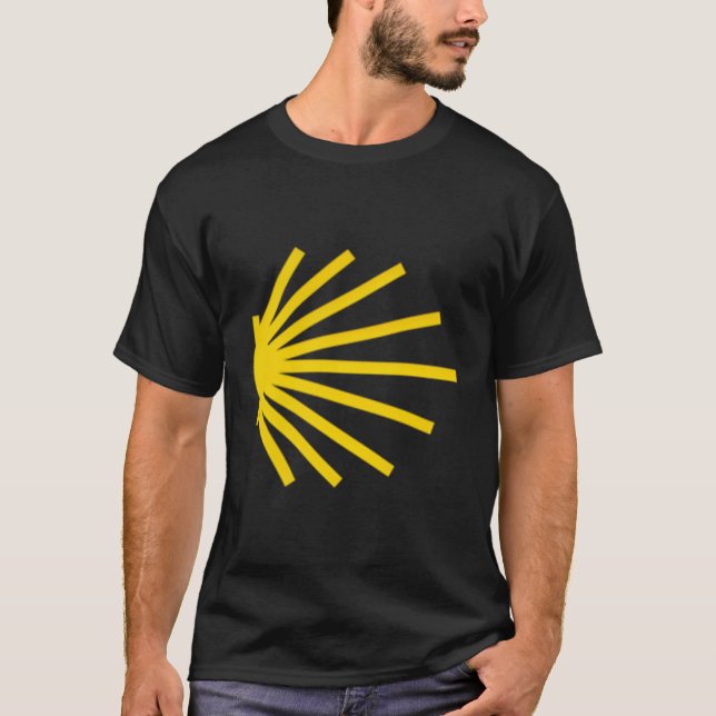 Camino De Santiago Scallop Muschel Trail Symbol Po T-Shirt (Vorderseite)