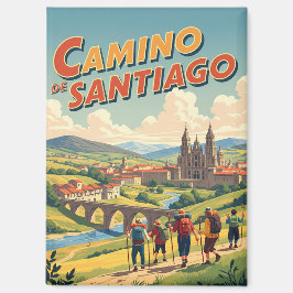 Camino de Santiago Wandern Magnet