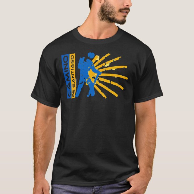 Camino de Santiago. Way of St. James. Hiking Logo. T-Shirt (Vorderseite)