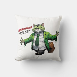 Camino monstruoso al trabajo – Gato Frankenstein Kissen