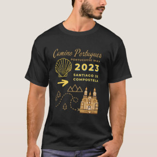 Camino Portugues Portugiesisch Way 2023 Santiago D T-Shirt