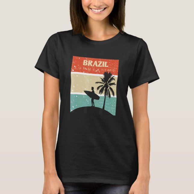 Camisa Brasil Surfing Rio de Janeiro Brasilien B T-Shirt (Vorderseite)