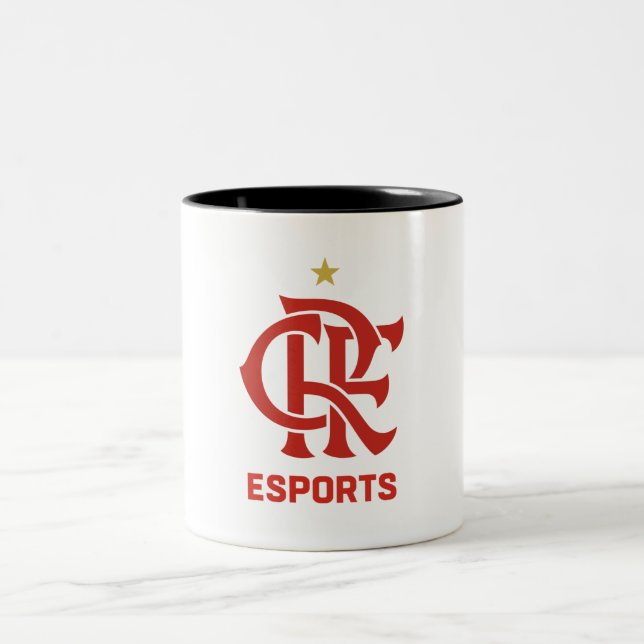 Camisa do Flamengo Kaffeebecher Zweifarbige Tasse (Mittel)