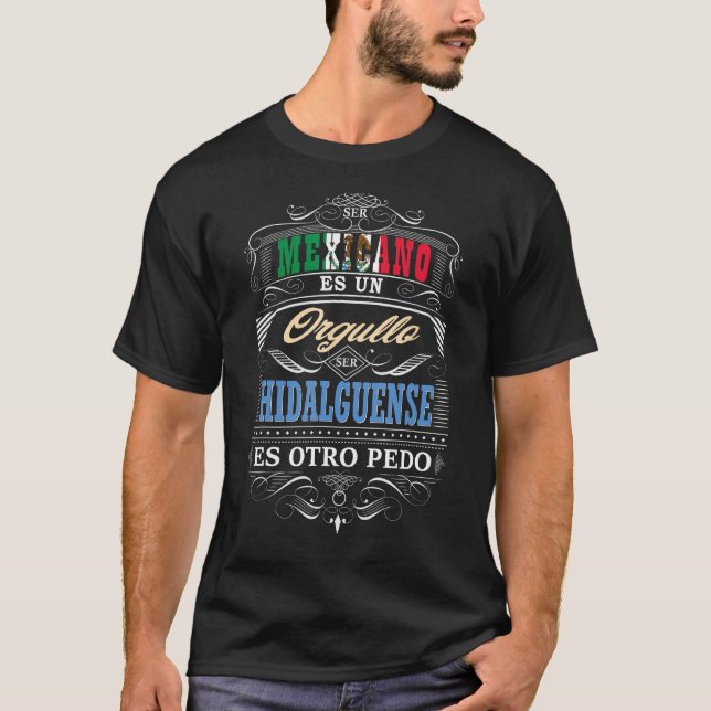 Camisa Graciosa de Hombre de Hidalgo Mexico y Hida T-Shirt (Vorderseite)