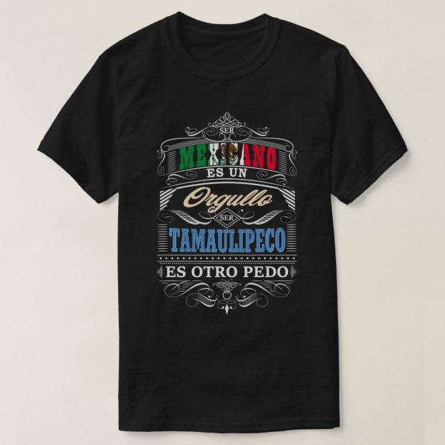 Camisa Graciosa de Hombre Tamaulipas Meico y Tamau T-Shirt (Design vorne)