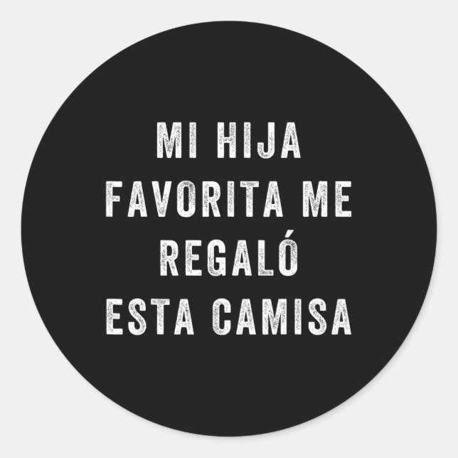 Camisa Para Papa E Hija Runder Aufkleber (Vorderseite)