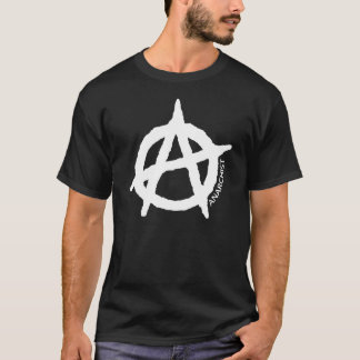 Camisa preta com símbolo anarquista T-Shirt