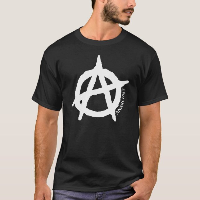 Camisa preta com símbolo anarquista T-Shirt (Vorderseite)