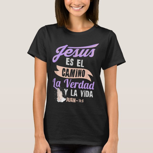 Camisas Cristianas para mujeres Christlich Spanisc T-Shirt (Vorderseite)