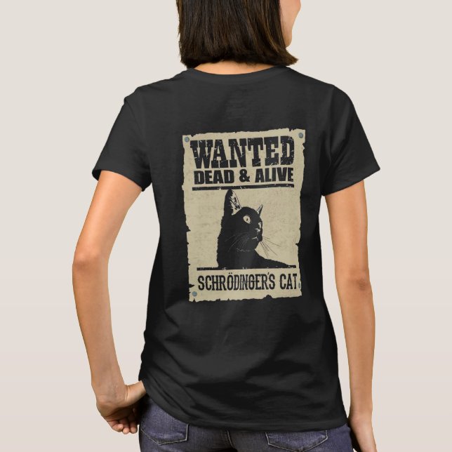 Camiseta Adulto Schrodinger's Cat - Dark - Back T-Shirt (Rückseite)