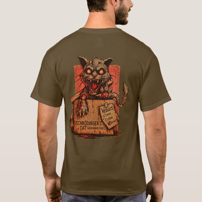 Camiseta Adulto Schrodinger's Zombie Cat - Back T-Shirt (Rückseite)