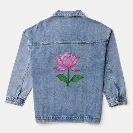 Camiseta básia mujer, con flor rosada jeansjacke