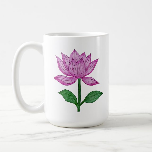 Camiseta básia mujer, con flor rosada kaffeetasse (Links)