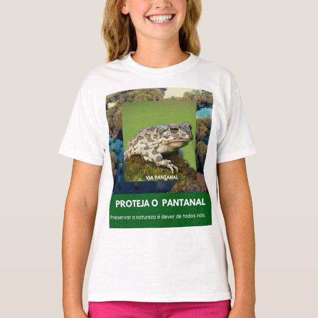 Camiseta Básica Infantil Feminina Via Pantanal  T-Shirt (Vorderseite)