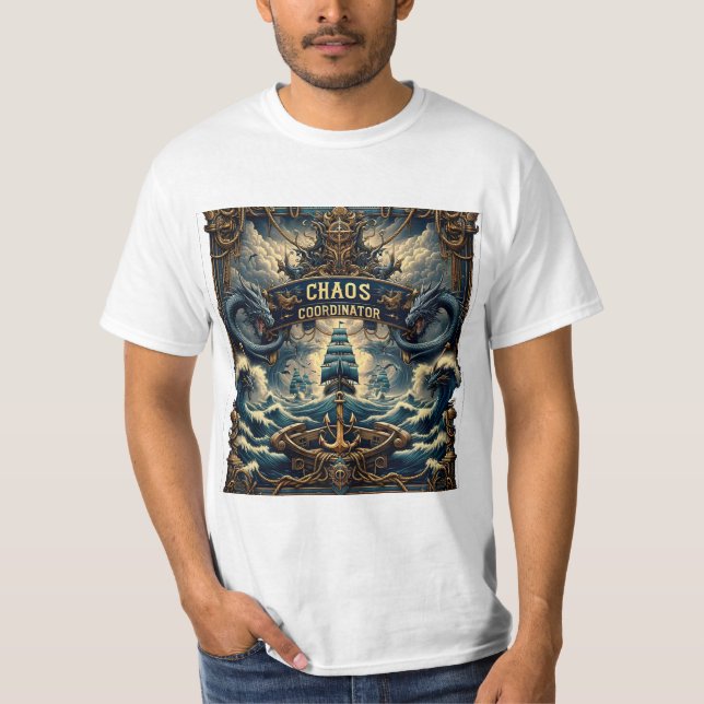 Camiseta Básica Masculina Escura Chaos Coordinator T-Shirt (Vorderseite)