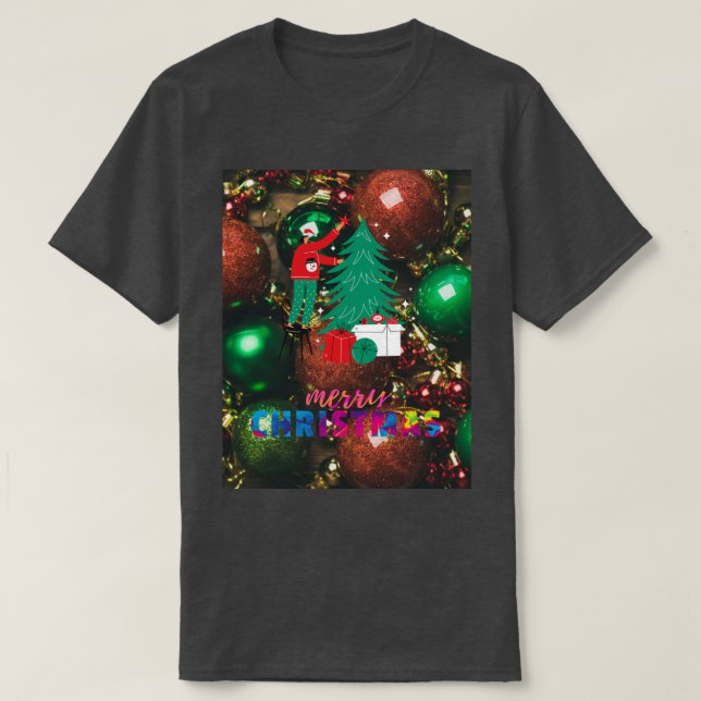 Camiseta Básica Masculina Escura/Natal T-Shirt (Design vorne)