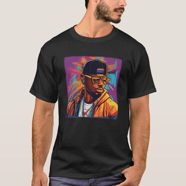 Camiseta Básica - Street graffiti art Hip Hop T-Shirt (Vorderseite)