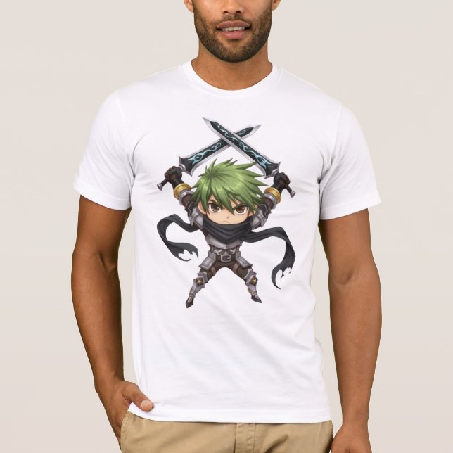 Camiseta Bella+Canvas A Lenda das Lâminas Duplas T-Shirt (Vorderseite)