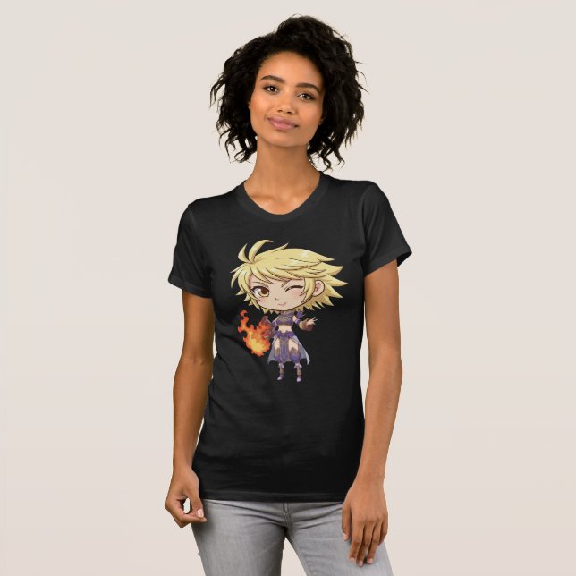 Camiseta Bella+Canvas Anunciante Chibi [F] T-Shirt (Vorne ganz)