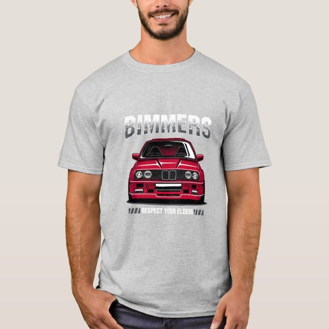 Camiseta BMW E30 "Respect Your Elders" – La Fuerza T-Shirt (Vorderseite)
