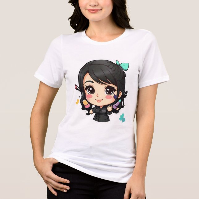 Camiseta chibi Estampado divertido Moda casual Art Tri-Blend Shirt (Vorderseite)