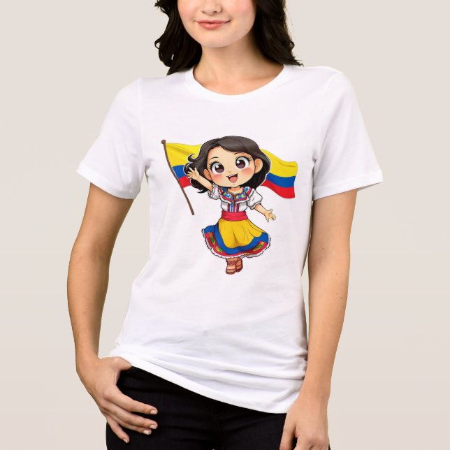 Camiseta chibi Estampado divertido Moda casual Art Tri-Blend Shirt (Vorderseite)