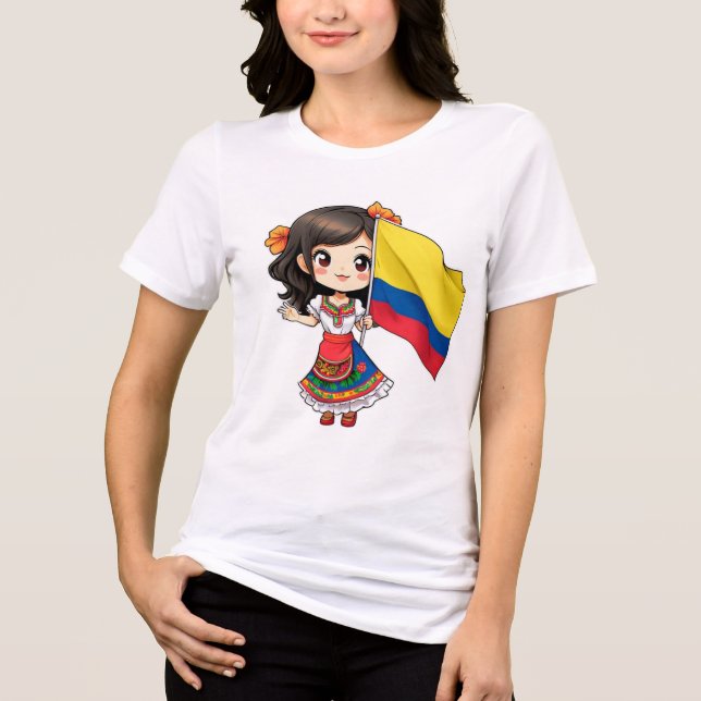 Camiseta chibi Estampado divertido Moda casual Art Tri-Blend Shirt (Vorderseite)