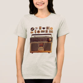 CAMISETA CON DISEÑO RADIO CASSETTE VINTAGE Tri-Blend SHIRT