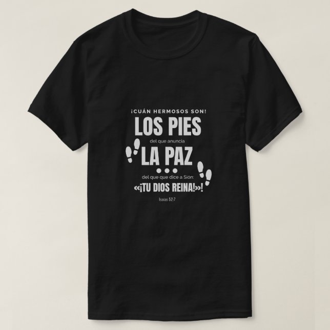 Camiseta con mensaje de luz, negra,bienaventurados T-Shirt (Design vorne)
