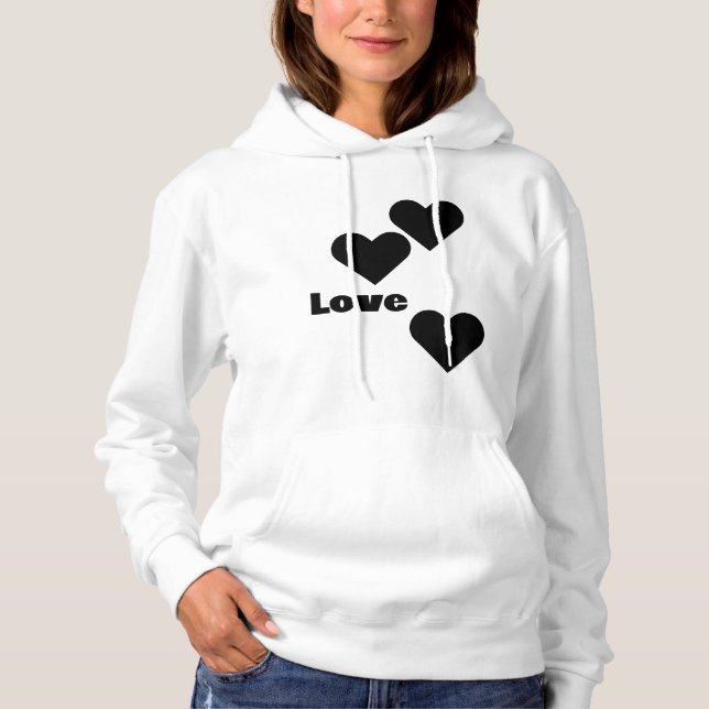 camiseta coração love hoodie (Vorderseite)