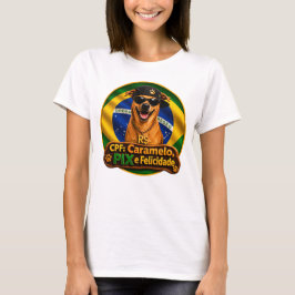 Camiseta CPF Caramelo PIX e Felicidade Feminino T-Shirt