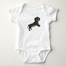 Camiseta Dachshund Baby Strampler