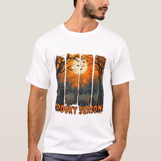 Camiseta de Halloween Spooky Season Cementerio T-Shirt (Vorderseite)