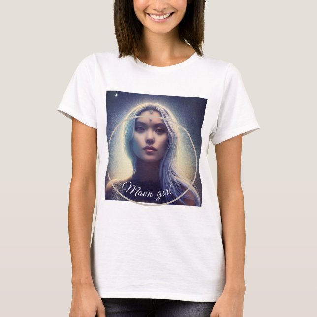 Camiseta dibujo mujer Luna Moon Girl T-Shirt (Vorderseite)