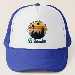 CAMISETA ESTAMPADA EL PAIS MAS BELLO EL SALVADOR TRUCKERKAPPE
