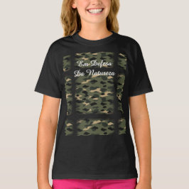 Camiseta Fem Juvenil Básica Camuflagem Orgânica-2 T-Shirt