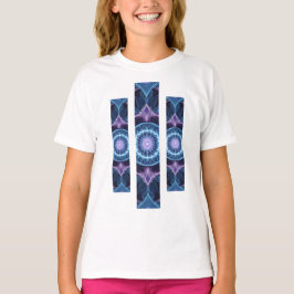 Camiseta Fem Juvenil Básica Fractal Geometrico-1 T-Shirt