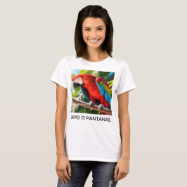 Camiseta Feminina Básica Arara Vermelha T-Shirt