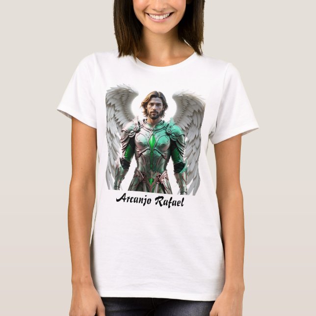 Camiseta Feminina Básica Arcanjo Rafael T-Shirt (Vorderseite)