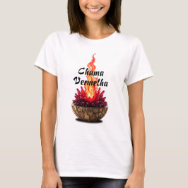 Camiseta Feminina Básica Chama Sagrada-6 T-Shirt