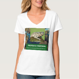 Camiseta Feminina Básica, Gola em V - Via Pantanal T-Shirt