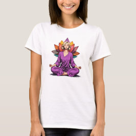 Camiseta Feminina Básica Meditação-9 T-Shirt