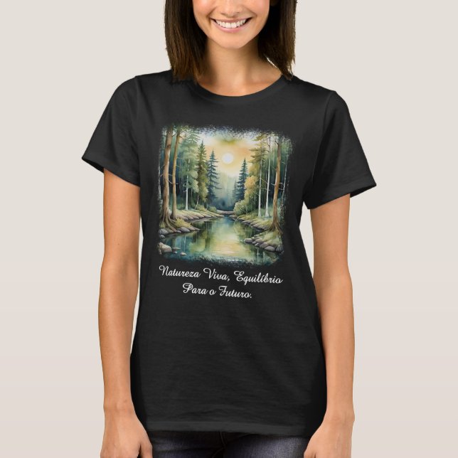 Camiseta Feminina Básica Reflexos da Terra-1 T-Shirt (Vorderseite)
