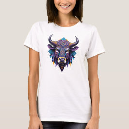 Camiseta Feminina Básica Touro Tribal T-Shirt