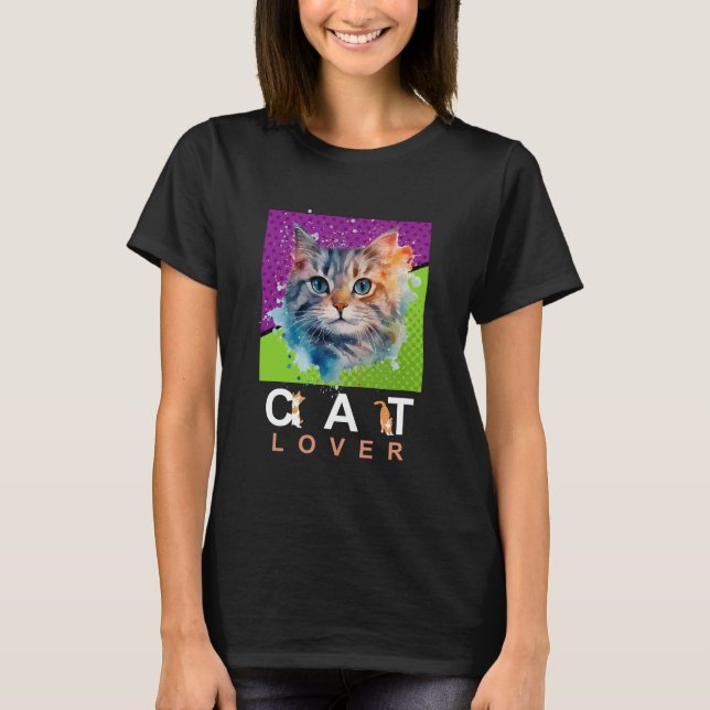 Camiseta Feminina Cat Lover T-Shirt (Vorderseite)
