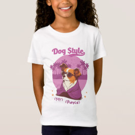 camiseta feminina infantil DOG STYLE T-Shirt